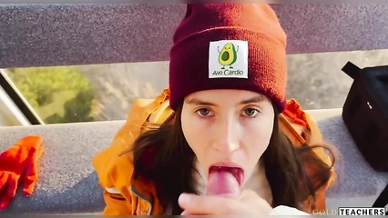 Экстремальный минет на канатной дороге